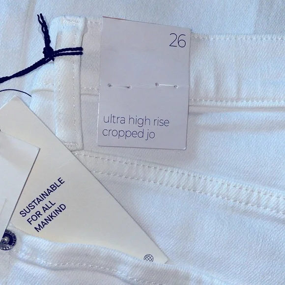 NWT 7 for all mankind LUXE VINTAGE.  White Flare Women's Jeans.  Size 26 - Picture 9 of 12